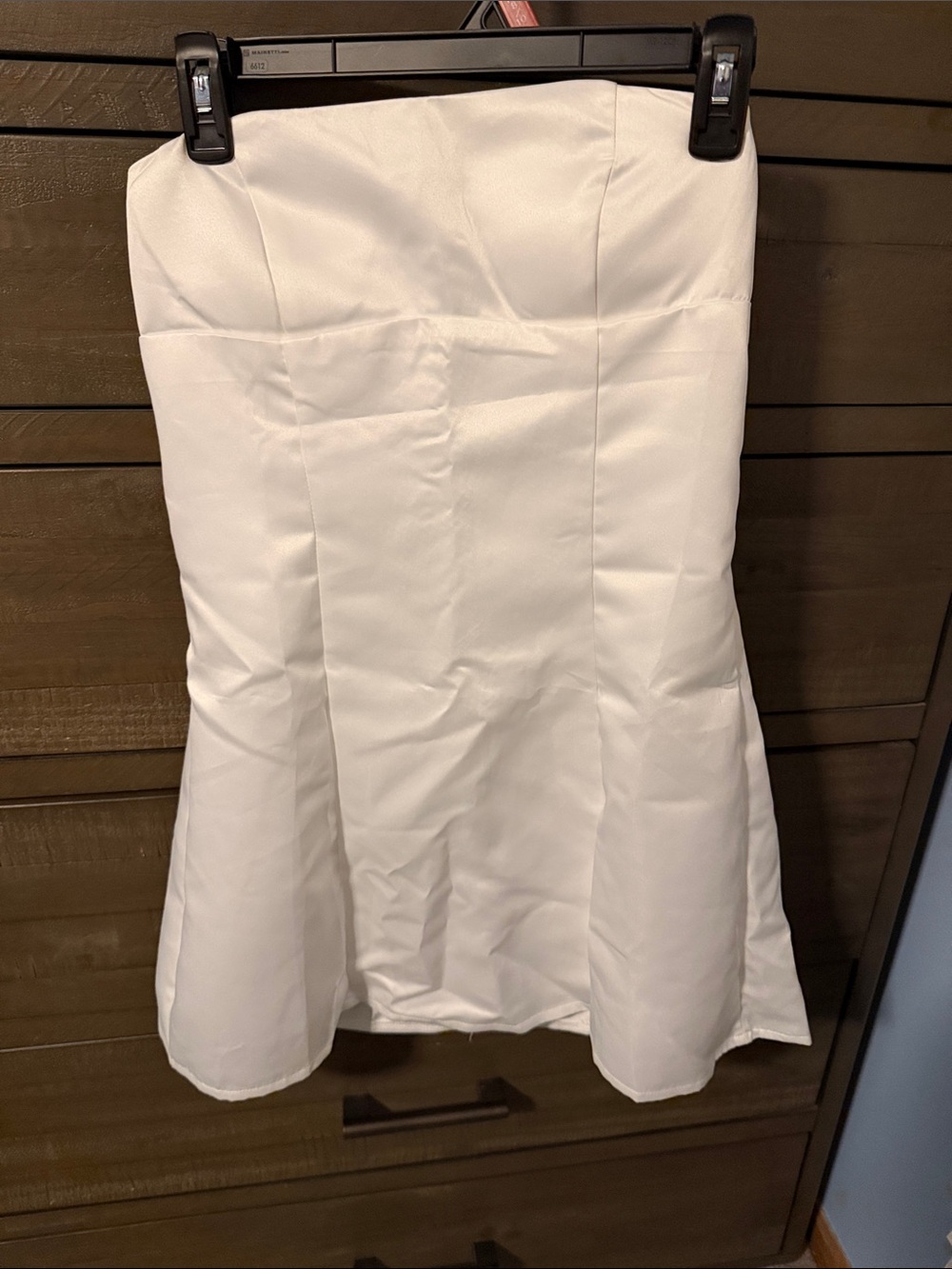 White Strapless Fit-and-Flare Dress